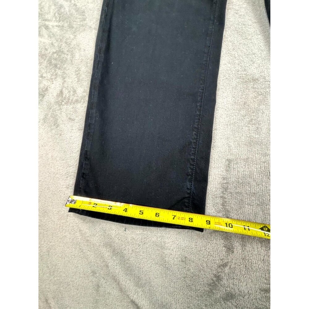 Straight Down Jeans Men 36/32 Black Denim Dark Wash Straight Leg Classic Zip Fly - Picture 8 of 11